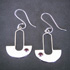 Silver & Garnet Drop Earrings - E33