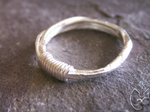 Silver Coil Wrap Ring - R52