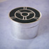 Silver & Black Enamel Geo Round Pill Box - S61